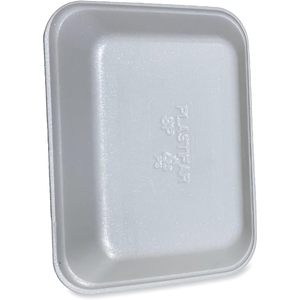 Barquettes jetables pour viande General Supply 8PWH, 10,8 x 8,82 x 1,5, blanches, 200 par carton - Product Image 4