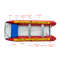Bateau pneumatique pliable Yanlyn Salable avec plancher en Drop Stitch, idéal pour la pêche, type catamaran, avec moteur hors-bord