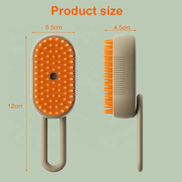 Nouvelle brosse à vapeur rechargeable 3 en 1 en silicone pour animaux de compagnie pour l'épilation peigne multifonctionnel pour chat