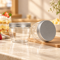 Bocaux de stockage alimentaire en plastique PET en gros avec couvercles à vis en aluminium, bouteilles d'emballage de qualité alimentaire pour aliments en conserve, collations, sucre et bonbons