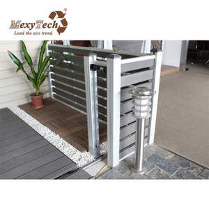 Personnalisé 6 pieds de haut jardin WPC clôture porte extérieure en bois composite porte gaufré surface traitée sous pression Nature modélisation 3D - Product Image 4