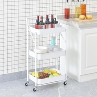 Nouvelle annonce : Chariot de rangement multi-niveaux à roulettes pour la maison, idéal pour les collations, les livres, les légumes et les fruits de cuisine, la salle de bain et la chambre.