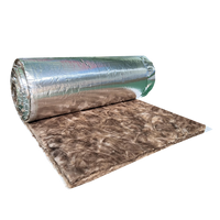 Isolation thermique de toit de mur sans formaldéhyde Eco R1.8 75mm couverture en laine de verre rouleau feuille d'aluminium couverture en laine de fibre de verre