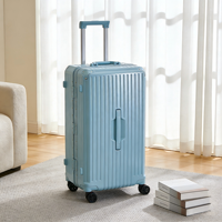 Valise à coque rigide en ABS+PC avec cadre en aluminium, surface givrée anti-rayures, porte-gobelet pliable, serrure TSA, valise de voyage