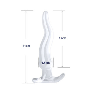 Plug <span class=keywords><strong>anal</strong></span> transparent unisexe extra-large en <span class=keywords><strong>cristal</strong></span>, masseur pour les fesses, jouet sexuel pour adultes pour femmes, tailles S, M, L, XL, XXL - Product Image 3