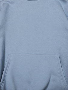 Sweat à capuche graphique bleu pour homme, style streetwear, manches longues, poche kangourou, MOQ 1, prêt à expédier, vente en gros - Product Image 5