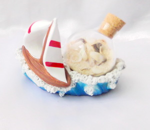 Estatuilla de botella de arena de tiburón de resina de isla del océano personalizada de fábrica con botella de Arte de arena de vidrio para Bahamas <span class=keywords><strong>Tenerife</strong></span> regalo de recuerdo - Product Image 3