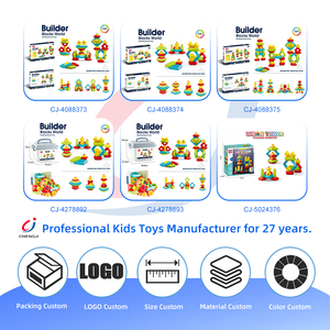 Bloques de Construcción Educativos Chengji, Bloques de Plástico Pequeños, Juguete de Modelos, Pirámide Apilable para Niños, Juguete de Aprendizaje, Juego de Bloques Geométricos - Product Image 4