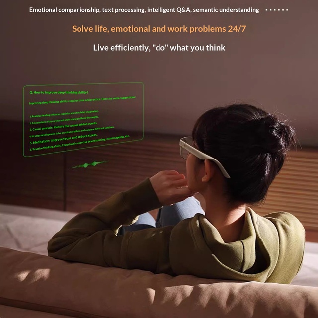 Smart 3D AR Glasses | Full-Color Light Guide, Real-Time Translation, HUD Navigation, Text Recognition & AI Meeting Notes