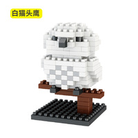 JM001 09-108 Bloques de Construcción Mini de Partículas Pequeñas con Forma de Animales: Panda, León, Flamenco, Canguro, Juguete de Regalo para Niños y Niñas
