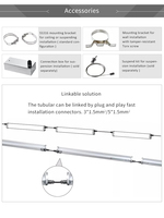 Luminaire LED Tri-Proof IP68 IK10 50W résistant à la corrosion, luminaire tubulaire linéaire pour usine industrielle