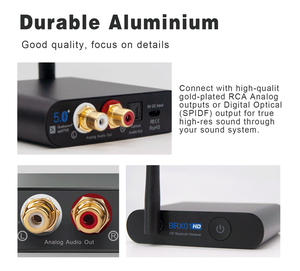 <span class=keywords><strong>Receptor</strong></span> inalámbrico <span class=keywords><strong>Bluetooth</strong></span> 5.3 Qualcomm CSR8675 HD <span class=keywords><strong>con</strong></span> decodificación DAC para audiófilos, <span class=keywords><strong>salida</strong></span> <span class=keywords><strong>RCA</strong></span> y antena - Product Image 3