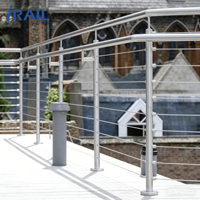Kit de garde-corps en câble en acier inoxydable 316 pour balcon extérieur, systèmes de garde-corps en fil métallique avec outil de sertissage, design moderne pour escaliers
