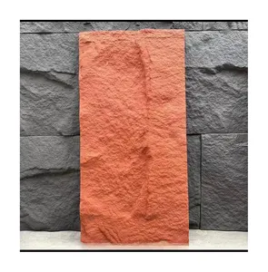 Factory wholesale price red mushroom stone Cultured stone exterior and interior decoration pu stone