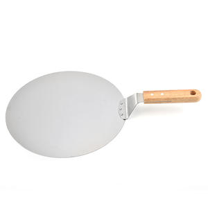 Spatule à pizza de 12 pouces, pelle à pizza en acier inoxydable robuste avec manche ergonomique en bois pour gâteau et pizza - Product Image 5