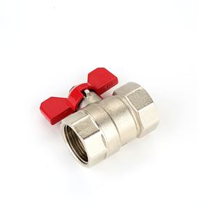 AVONFLOW Polierter vernickelter Messing-Schmetterlings griff Buchse X Innengewinde Kugel hahn 1/2 \ "-1 \" Größe Kunden spezifisch OEM unterstützt - Product Image 6