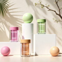 Flacon en verre vide de luxe à double paroi rond de 100 ml, 150 ml, 180 ml pour emballage de capsules de suppléments vitaminiques avec bouchon en plastique