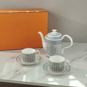 Juego de tazas de café con diseño de mosaico de lujo, juego de tazas de café y té de porcelana - Product Image 2
