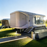 Maison capsule spatiale moderne, cabane préfabriquée mobile pour camping en plein air et complexe hôtelier