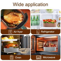 Panier de cuisson en silicone pour friteuse à air, carré, réutilisable, résistant à la chaleur, accessoires pour four à air fryer