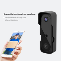 Sonnette de porte intelligente Tuya Wifi sans fil, caméra de porte vidéo, vision nocturne infrarouge, étanche, caméra de sécurité numérique pour maison, villa
