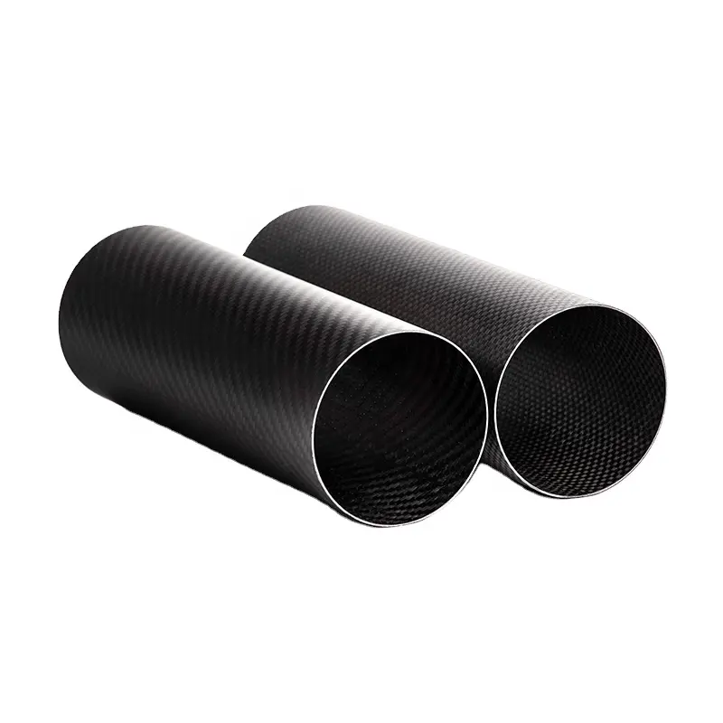 Tubo de escape de fibra de carbono para bmw m performance sport power, tubos redondos de doble tubo compuesto