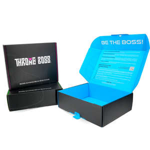Caja de Cartón Corrugado Negra y Azul para Envíos de Sillas con Logotipo Personalizado al por Mayor - Product Image 6
