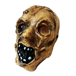 Cosplay di Halloween spaventoso Zombie teschio maschera con denti di orrore fantasma per adulti Full Face Horror malefico
