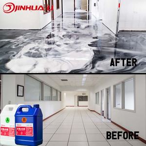 Revêtement de sol en résine époxy à effet marbre brillant, peinture en résine époxy, revêtement de sol en résine époxy - Product Image 5