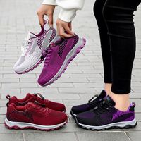 Chaussures de marche pour femmes, baskets en mesh respirant, légères et confortables, chaussures décontractées antidérapantes, chaussures de course