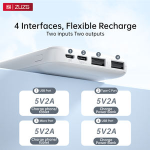ZUZG Fabrik Großhandelspreis Tragbare Ultra-Dünne 10000mAh Powerbank 10W Perfektes Mobiles Ladegerät Powerbank 10000mAh - Product Image 3