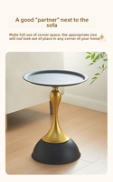 Table d'appoint et table basse multifonctionnelle en fer forgé, style moderne et luxueux, pour salon et chambre à coucher