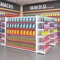Systèmes d'étagères métalliques multi-niveaux pour supermarchés, prix d'usine, cadre en acier personnalisé, protection contre la corrosion, étagère de supermarché en poudre