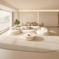 Ensemble de canapés modulaires sectionnels au design moderne en pierre de pavé naturelle, avec rembourrage en éponge et revêtement en tissu, pour hall d'hôtel