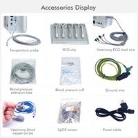 Moniteur d'anesthésie vétérinaire portable et rechargeable OliveVet pour signes vitaux multiparamètres, ECG, fréquence cardiaque du patient, hôpital vétérinaire