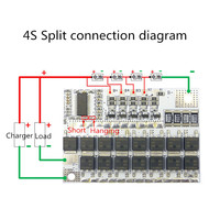Carte de protection de batterie au lithium LiFePO4 3S 4S 5S 100A 12V, 3 4 5 cellules avec équilibrage de charge, protection BMS