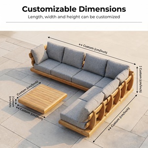 Luxury Modern Teak Wood Commercial Quality All Weather Hotel Garden <b>Patio</b> Outdoor <b>Set</b> Lrousf03 Outdoor <b>Set</b>/commercial - Product Image 2