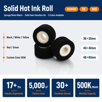 Rouleau d'encre solide haute température noir NBER Factory China 36mm*32mm à séchage rapide pour emballage plastique PET générique