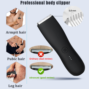 Tondeuse à cheveux personnelle sans fil étanche à l'aine Lumière LED de sécurité Tondeuse à cheveux électrique pour hommes Machine à couper les cheveux