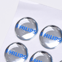 Autocollant rond en résine époxy transparente, impression 3d, logo de réfrigérateur, étiquettes féminines
