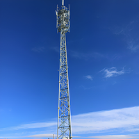 Tour de télécommunication triangulaire en acier, tour de communication galvanisée à trois colonnes pour les réseaux GSM CDMA 4G 5G