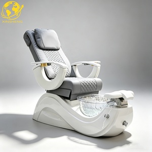 Fauteuil de Salon de Manucure Moderne de Luxe à Prix d'Usine, Réglable et Inclinable, en Fibre de Verre, avec Vibration et Drainage Automatique Sans Tuyau - Product Image 4
