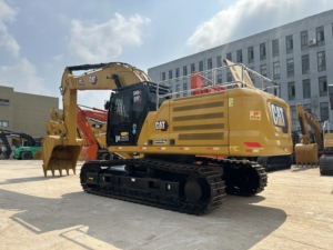 Excavadora de cadenas CAT 345GC usada, 3 grupos de líneas hidráulicas auxiliares de alto flujo, excavadora grande Caterpillar original de 45 toneladas en venta - Product Image 2