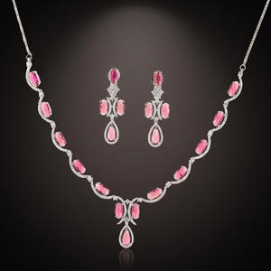 Impresionante Colección de Collares Clásicos de Circonio con Baño de Rodio para Mujer, Modelo 418105, para Boda o Compromiso - Product Image 2