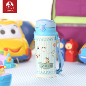 Botella de Agua Aislada con Diseño de Dibujos Animados Tomic, 350 ml, Tapa Abatible, Vaso para Niños y Estudiantes, Portátil para Uso Escolar - Product Image 4