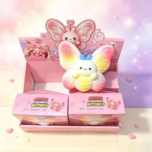 Juguete Antiestrés Extra Grande con Diseño de Mariposa y Pata de Gato, Relleno de TPR, Compresión Lenta para Aliviar el Estrés - Product Image 6
