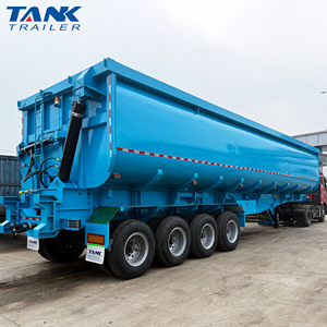 Semirremolque de volteo lateral de 4 ejes, semirremolque de transporte de construcción de servicio pesado en venta - Product Image 5