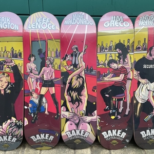 Tablas <span class=keywords><strong>de</strong></span> Skateboard BAKER, 100% Madera <span class=keywords><strong>de</strong></span> Arce Canadiense, 7 Capas, Prensado en Frío, Doble Rocker, Tamaños 7.75, 8.0, 8.25, 8.5 Pulgadas - Product Image 2