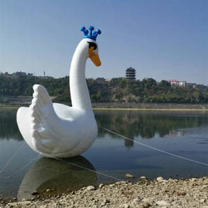 <span class=keywords><strong>Cygne</strong></span> <span class=keywords><strong>rose</strong></span> <span class=keywords><strong>gonflable</strong></span> avec ventilateur dynamique - Modèle d'animal aquatique flottant pour expositions, accessoires publicitaires et matériel de location - Product Image 5