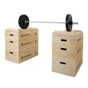 Adjustable Wooden Type Weightlifting Jerk Block